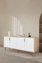Hanah Home Sırma 4815 Consola Roble Zafiro y Blanco